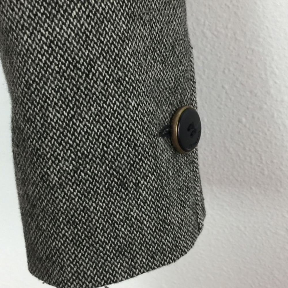 Express Black Gray Leopard Button Blazer - image 4